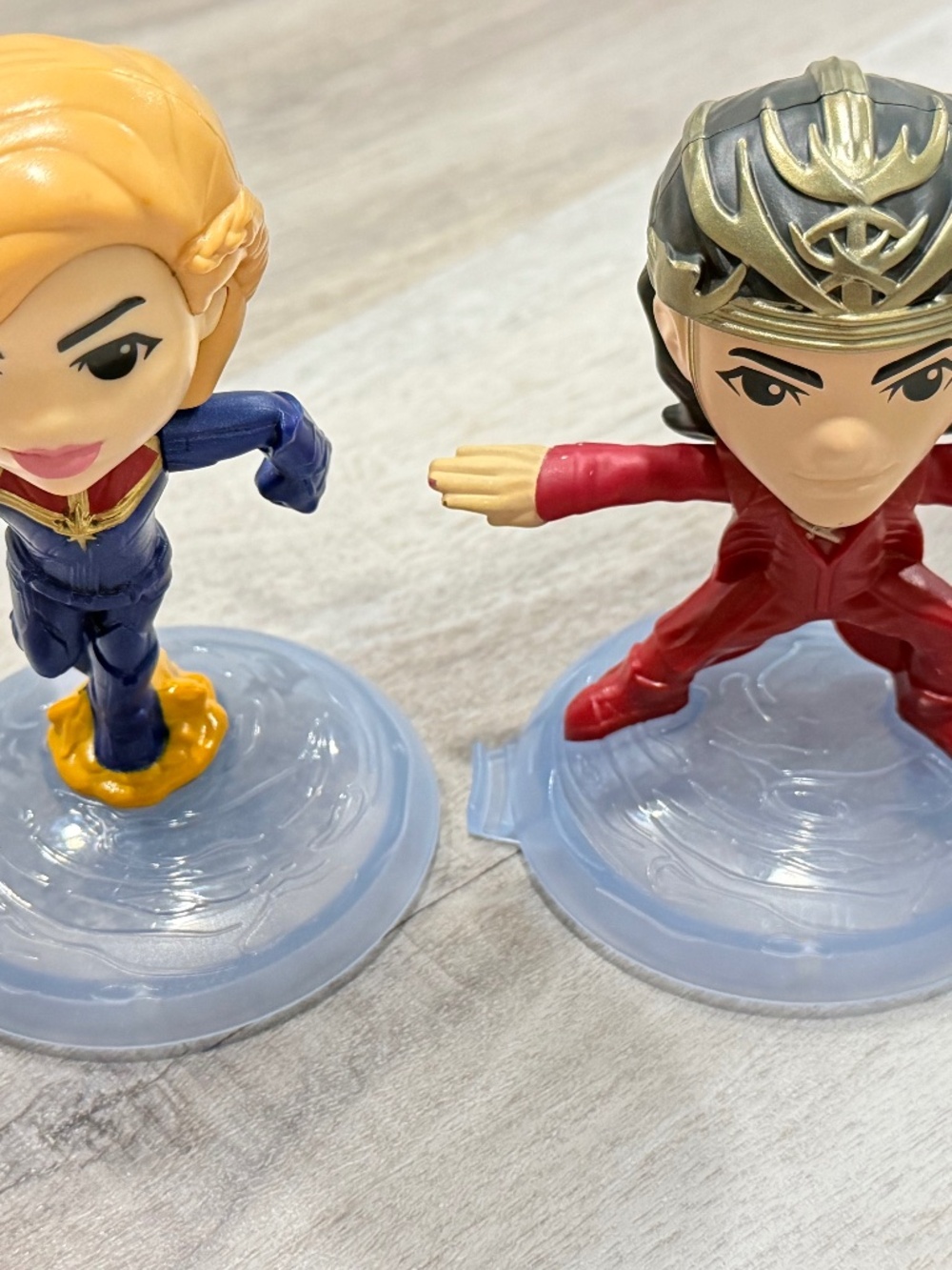 2023 McDonald's The Marvels Captain Marvel & Prince Yan Figures Happy Meal Toys
